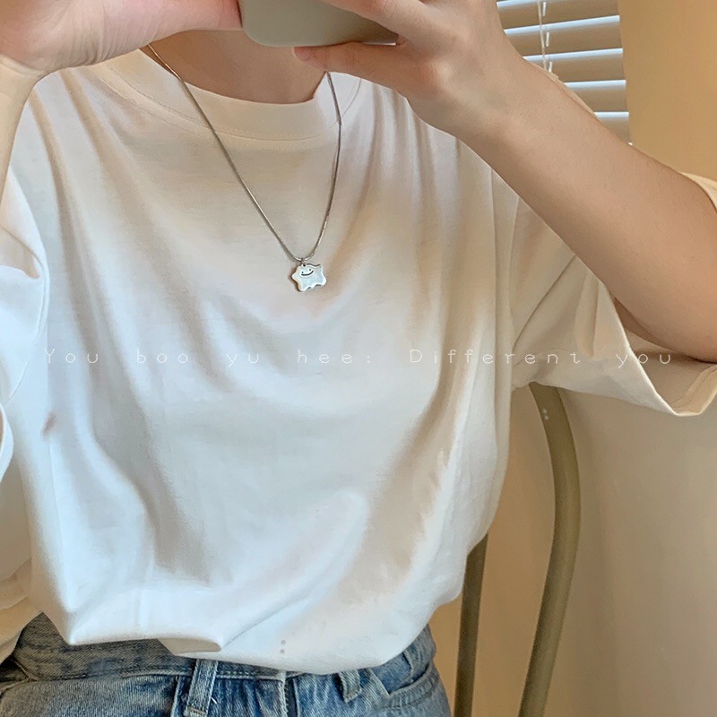 Dây Chuyền Thép Titan Mặt Hình Con Ma Dễ Thương Phong Cách Hip Hop Thời Trang Cá Tính F406