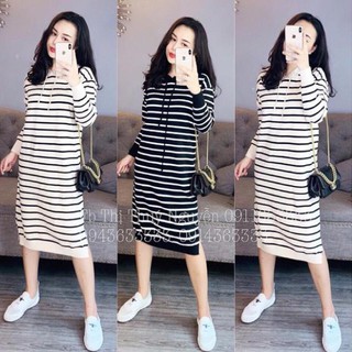 Váy bầu xinh dáng suông chất len mịn