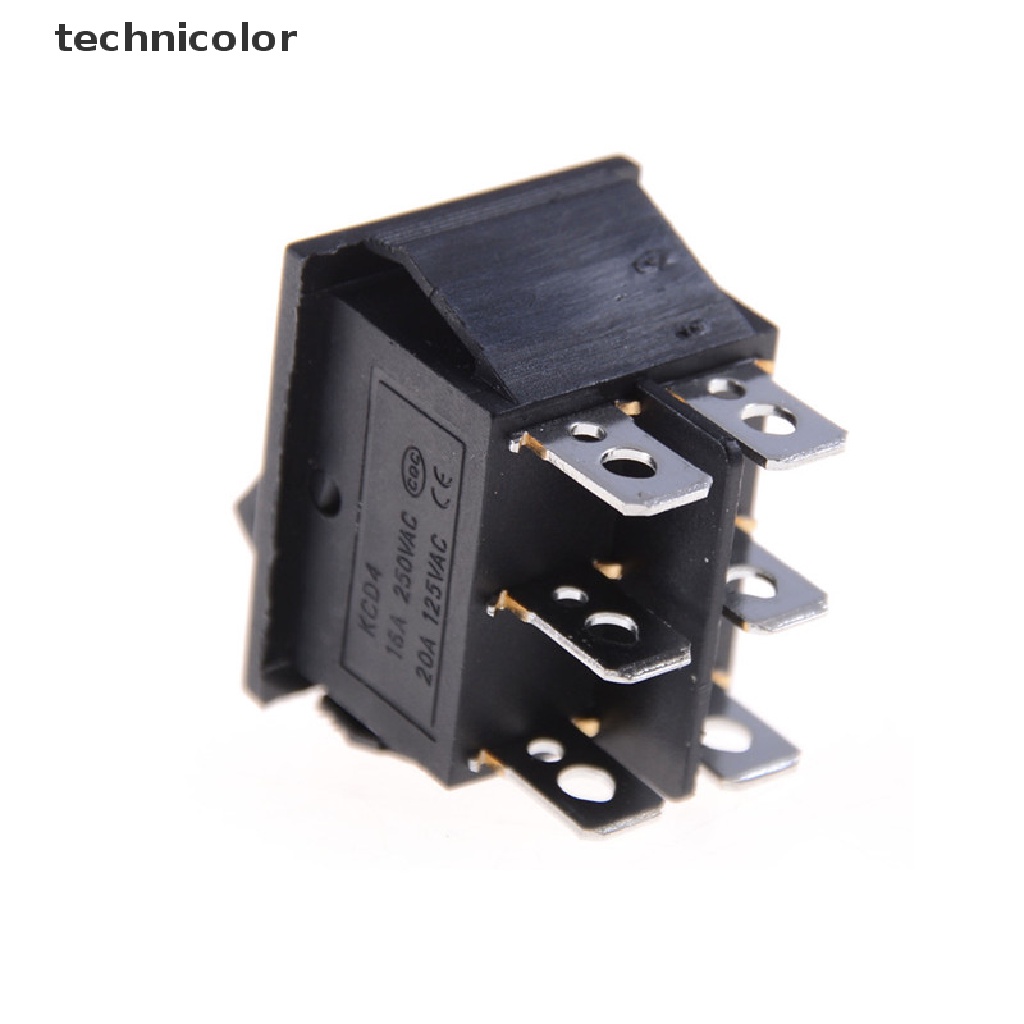 1 Công Tắc ON / OFF 6 PIN 16A / 250VAC 20A / 125VAC Màu Đen KCD4