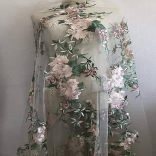 Miếng Vải Ren Lưới Thêu Hoa Trang Trí Quần Áo