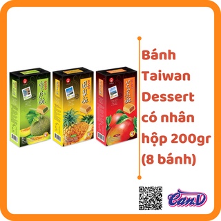 (3 vị) Bánh Taiwan Dessert có nhân hộp 200gr (8 bánh)