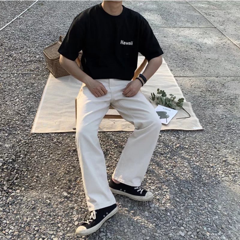 Áo Thun Tay Ngắn Cổ Tròn In Chữ Thoải Mái Thời Trang Cho Nam