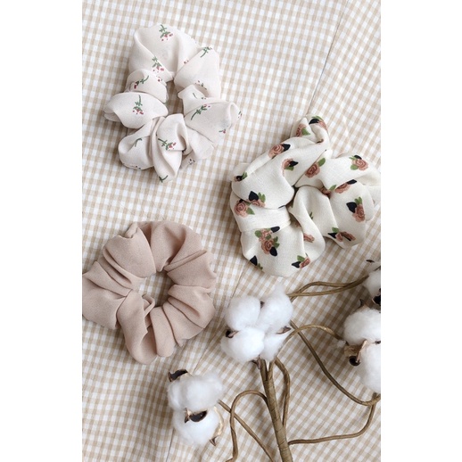 Chun buộc tóc vải Betterista  nhiều màu và hoa