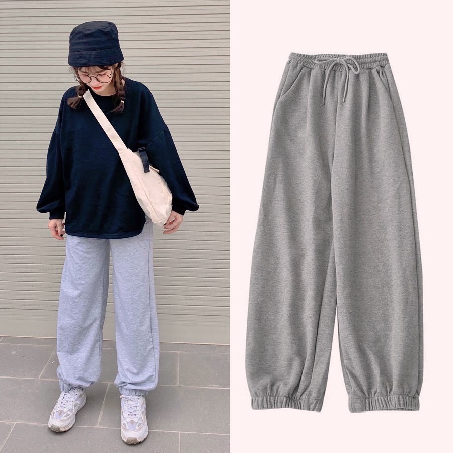 Quần Jogger Nỉ Trơn Unisex (Ảnh Thật)