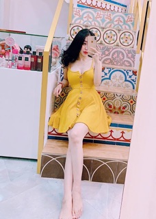 ĐẦM 2 Dây THUN LEN TẰM DÁNG NGẮN 😍