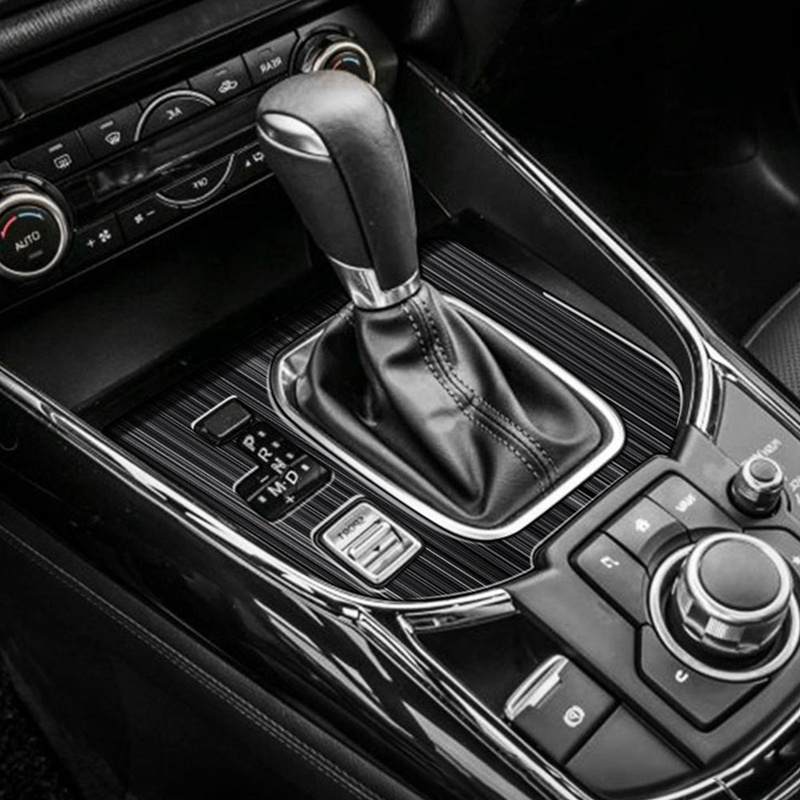 Ô tô bằng thép không gỉ Bảng điều khiển sang số trung tâm Bảng điều khiển Decal sửa đổi nội thất cho Mazda CX9 CX-9 2022 '