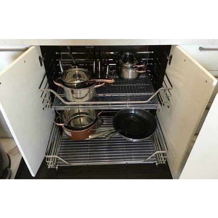 Gía úp xoong nồi, bát đĩa nan dẹt Inox 304 Cao Cấp CAMRYN  BẢO HÀNH VĨNH VIỄN