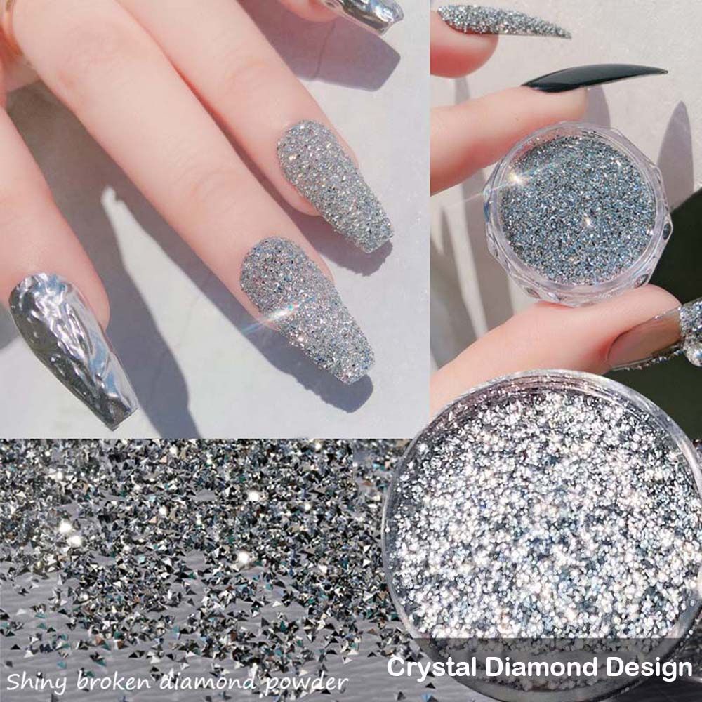 [Hàng mới về] Phụ kiện trang trí móng tay nghệ thuật 3D lấp lánh phong cách Nhật Bản sang trọng DIY