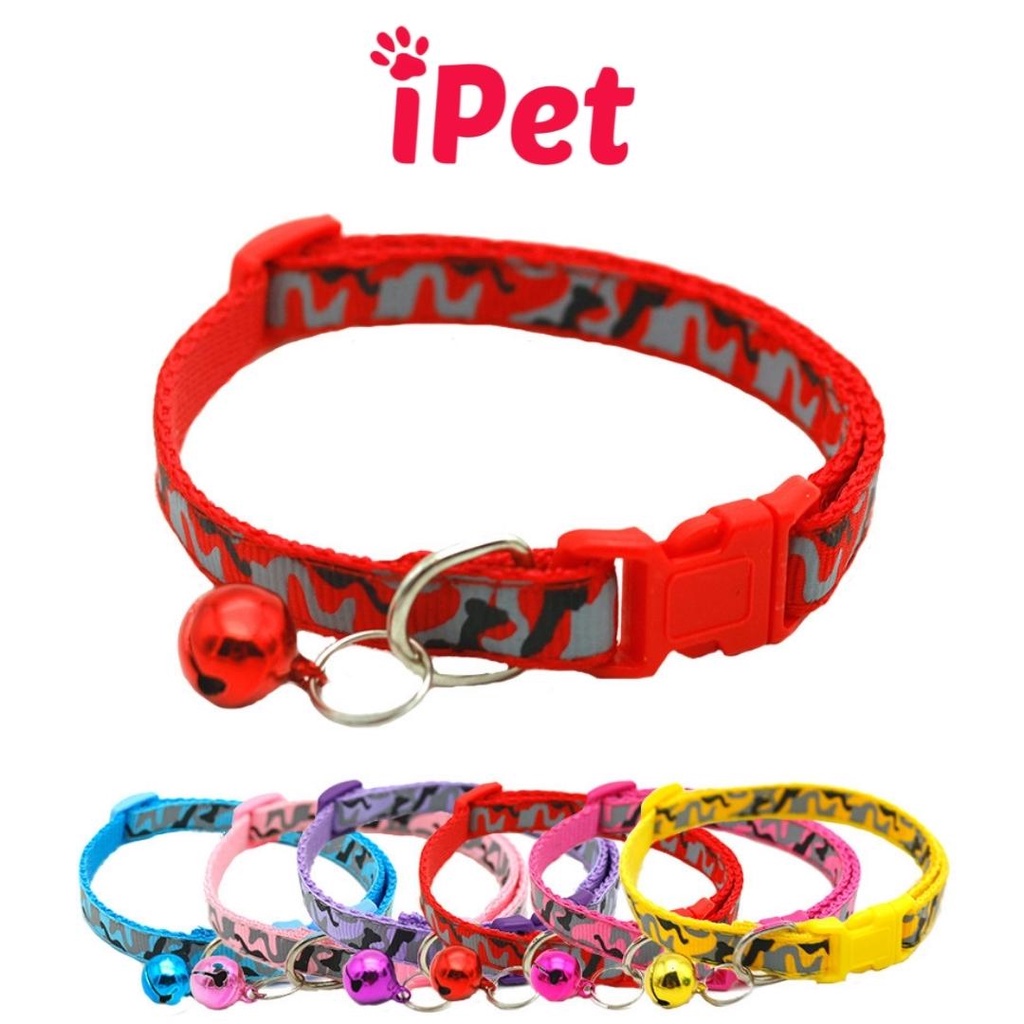 Vòng cổ cho thú cưng chó mèo họa tiết rằn ri đen - iPet Shop