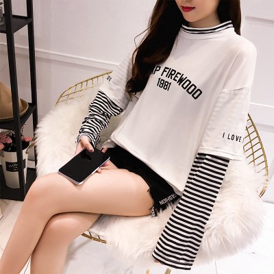 Harajuku Striped Women T-shirt | BigBuy360 - bigbuy360.vn