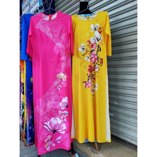 Áo dài lụa nhật giảm giá 95k