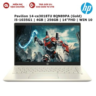Laptop hp pavilion 14-ce3018tu 8qn89pa i5-1035g1 | 4gb | 256gb | 14"fhd | win 10