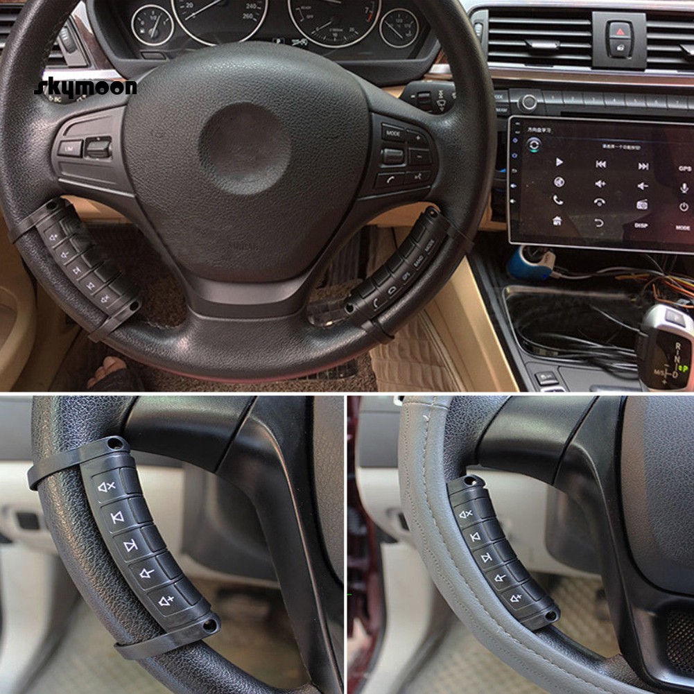 Nút Điều Khiển Từ Xa Không Dây Gắn Vô Lăng Xe Hơi Thông Dụng DVD GPS