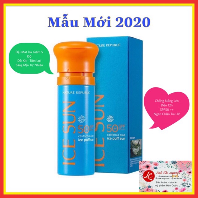 [Mẫu Mới 2020] Kem Chống Nắng Ice Sun Nature Republic SPF 50 PA+++