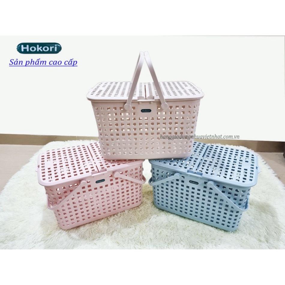 ⚡️ ⚡Làn  HOKORI 2608 VIỆT NHẬT đựng quần áo Chính hãng  460 x 311 x 320,đựng đồ đi sinh có nắp nhựa ⚡️