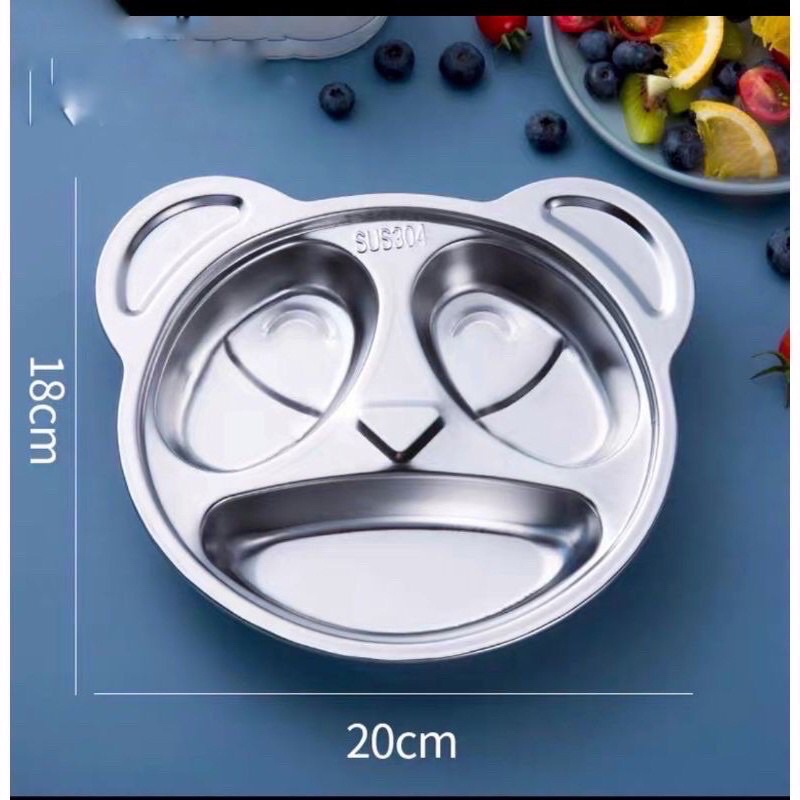 Khay cơm, khay ăn dặm cho bé inox 304 các hình