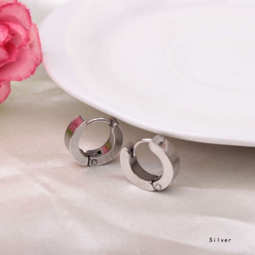 Khuyên tai tròn mạ vàng/bạc phong cách Gothic