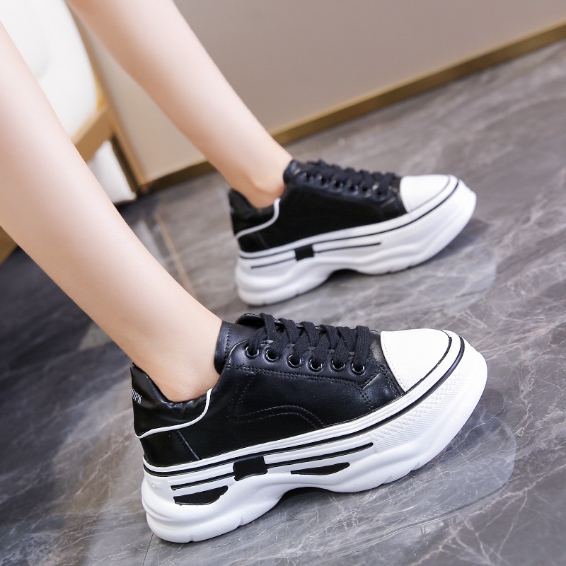 Giày Thể Thao Cột Dây Mũi Tròn Thời Trang Hàn Quốc Cho Nữ