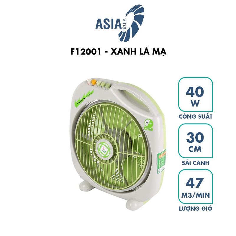 [ELHA GIFT] Quạt hộp ASIAvina F12001-LV1 Lá mạ | BigBuy360 - bigbuy360.vn