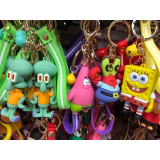 Móc Khóa Silicon Họa Tiết Hoạt Hình SpongeBob Patrick Star Squidward