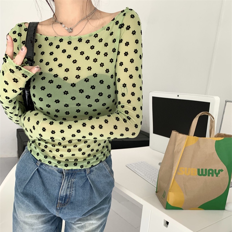 Áo Lưới Tay Dài Dáng Ôm Chống Nắng Thời Trang Mùa Hè Cho Nữ