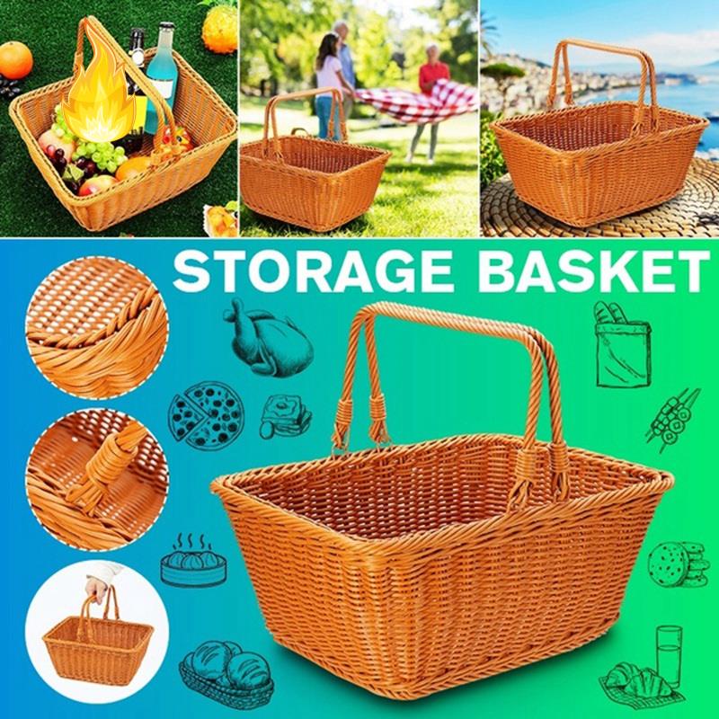 Giỏ Mua Sắm Bằng Mây Đan Handmade Siêu Bền Tiện Dụng