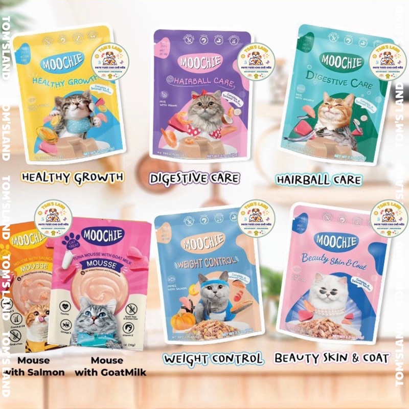 Pate Chức Năng Cho Mèo MOOCHIE gói 70g