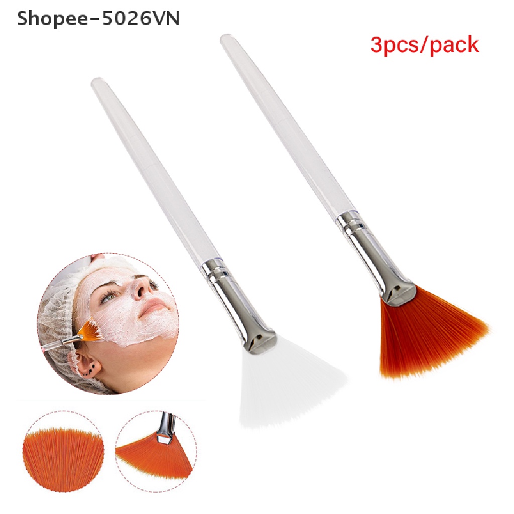 Set 3 Cọ Trang Điểm Hình Quạt Mềm Mại Tiện Dụng