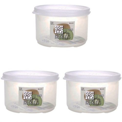 Hộp nhựa đựng thực phẩm inomat 830ml loại tròn có nắp Made in Japan