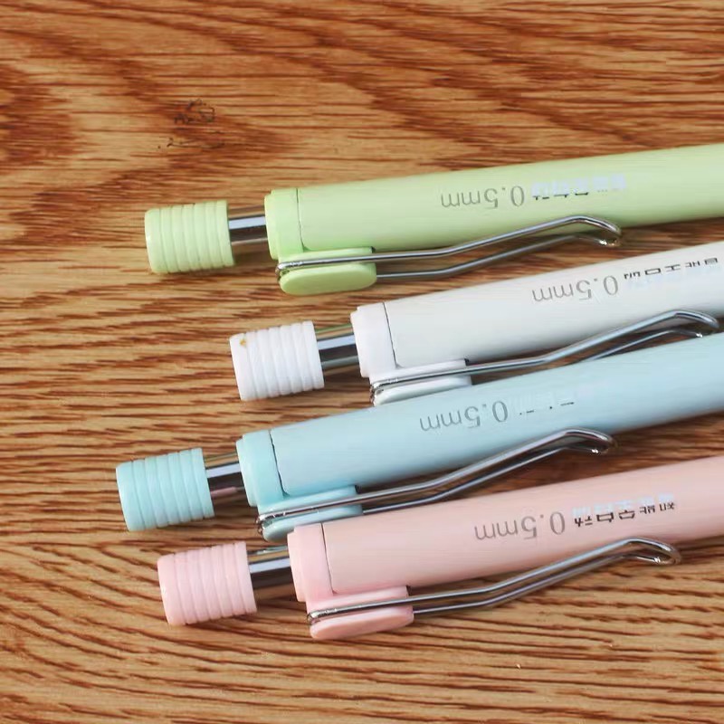 Bút Chì kim Màu pastel 0.5 Bút chì bấm vỏ kết hợp nhựa và kim loại chắc chắn nhẹ