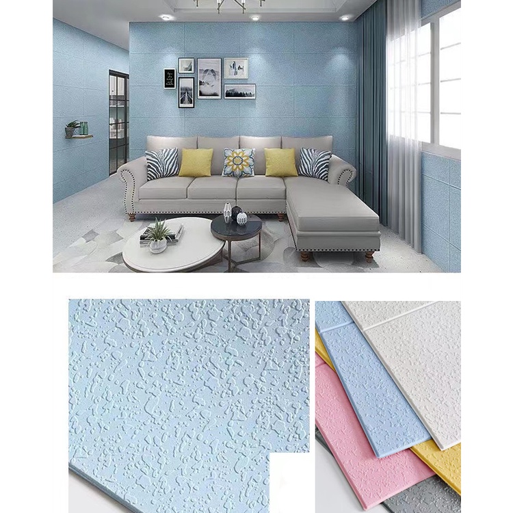 Giấy Dán Tường 3D Tự Dính Chống Thấm Nước Cách Âm Trang Trí Phòng Khách / Phòng Ngủ