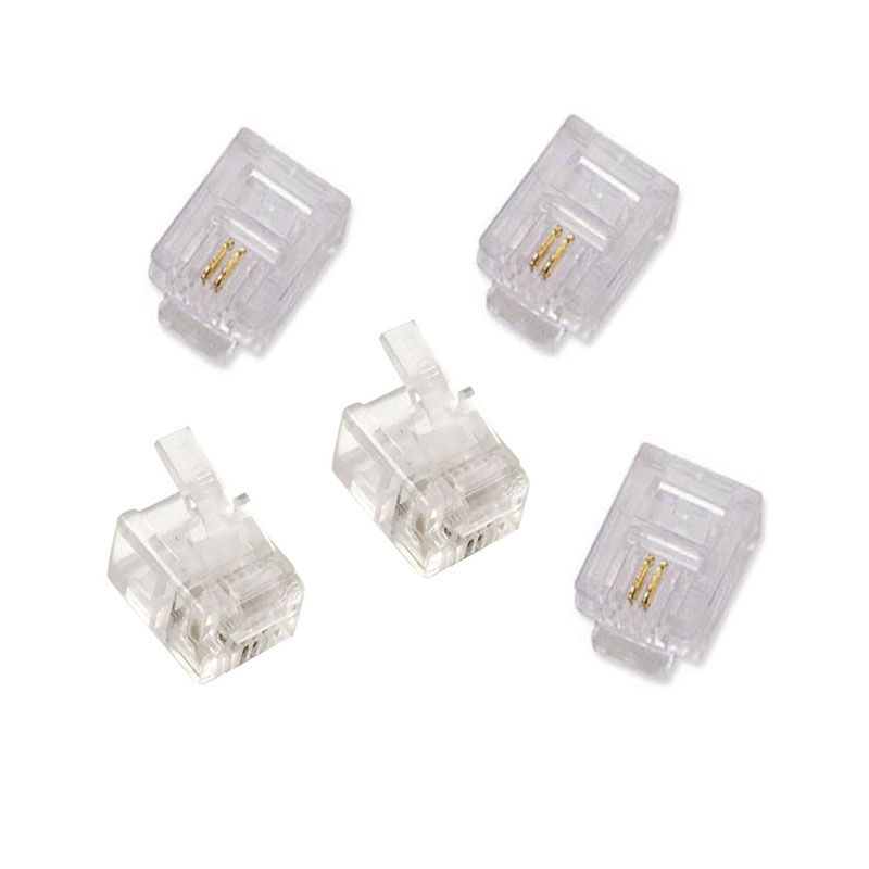 Đầu cáp điện thoại RJ11 2 Pin/ 4 Pin