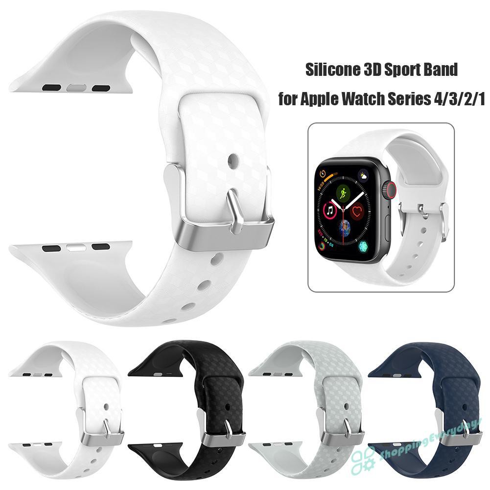 Dây đeo silicon cho đồng hồ thông minh Apple Watch Series 1 / 2 / 3 / 4