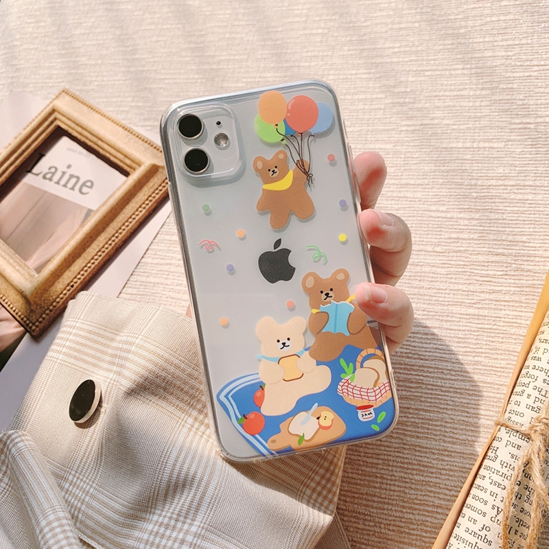 Ốp điện thoại in hình gấu hoạt hình tiện dụng cho Iphone 5/5S/6/6plus/6S/6S plus/6/7/7plus/8/8plus/X/XS/XS Max/11 54 | BigBuy360 - bigbuy360.vn