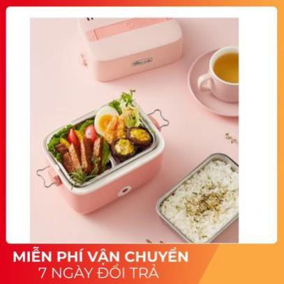 Hộp cơm cắm điện Bear DFH-B12U8, 2 tầng 3 ngăn, sử dụng inox cao cấp 304 |BH 12 THÁNG|