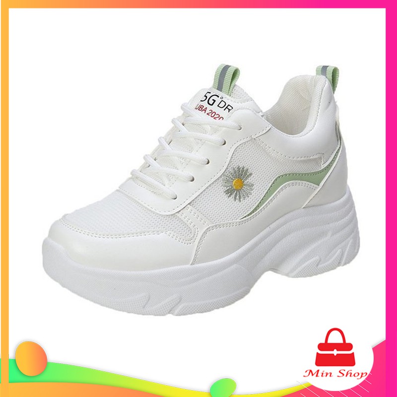 GIÀY ĐỘN ĐẾ NỮ 7 CM TĂNG CHIỀU CAO HỌA TIẾT HOA CÚC HOT TREND G 62 | BigBuy360 - bigbuy360.vn