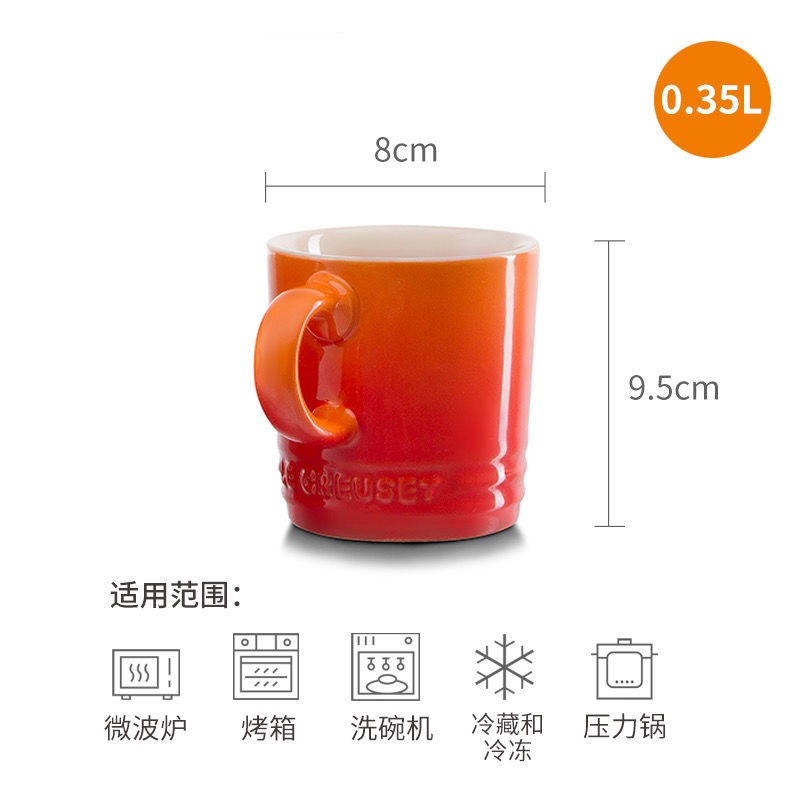 Cốc uống trà/cà phê bằng gốm tráng men màu sắc đơn giản phong cách châu Âu