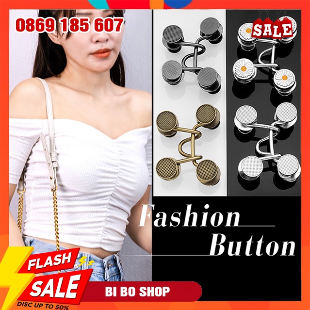 Nút Cài Điều Chỉnh Lưng Quần Thu Nhỏ Eo Quần Chân Váy Cho Nữ