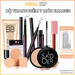 Bộ Trang Điểm Bộ Mĩ Phẩm IMAGES Kem BB, Phấn phủ, Chì kẻ mày, Bút dạ kẻ mắt, Mascara, Son lì BTD-M701