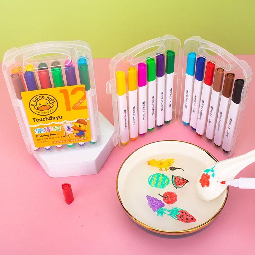 Bộ 4/8/12 Bút Màu Nước Vẽ Tranh Vui Nhộn Cho Bé