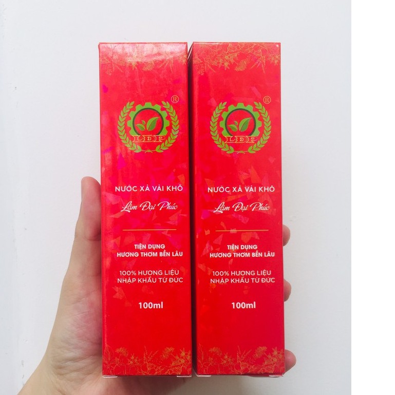 Combo 2 chai Xịt xả vải khô Lâm Đại Phúc(chai đỏ) xịt thơm quần áo không cần xả lại với nước lưu hương 5-7 ngày