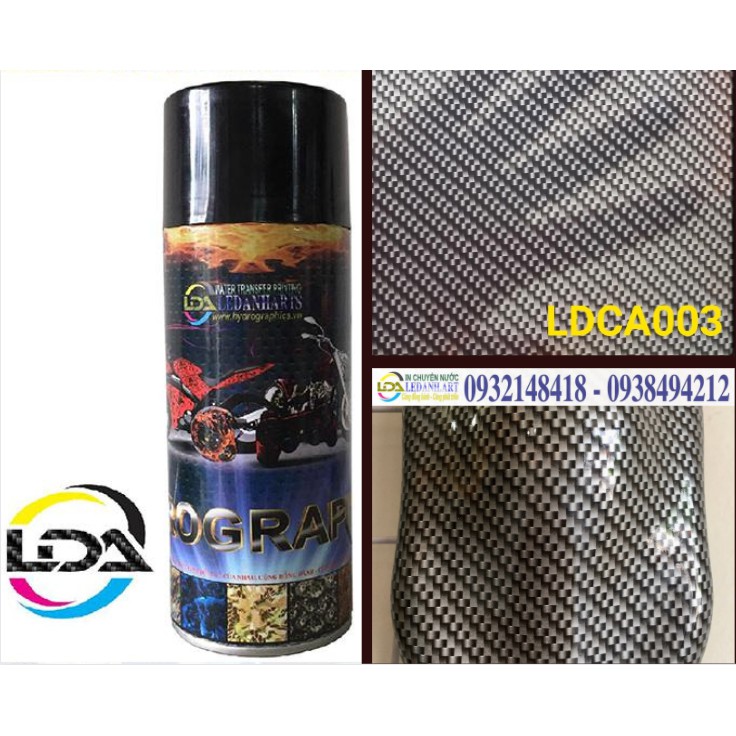 Film carbon đen in chuyển nước + chai kích hoạt trang trí ô tô xe máy LDCA003 🚕 0.5x4m 🚕