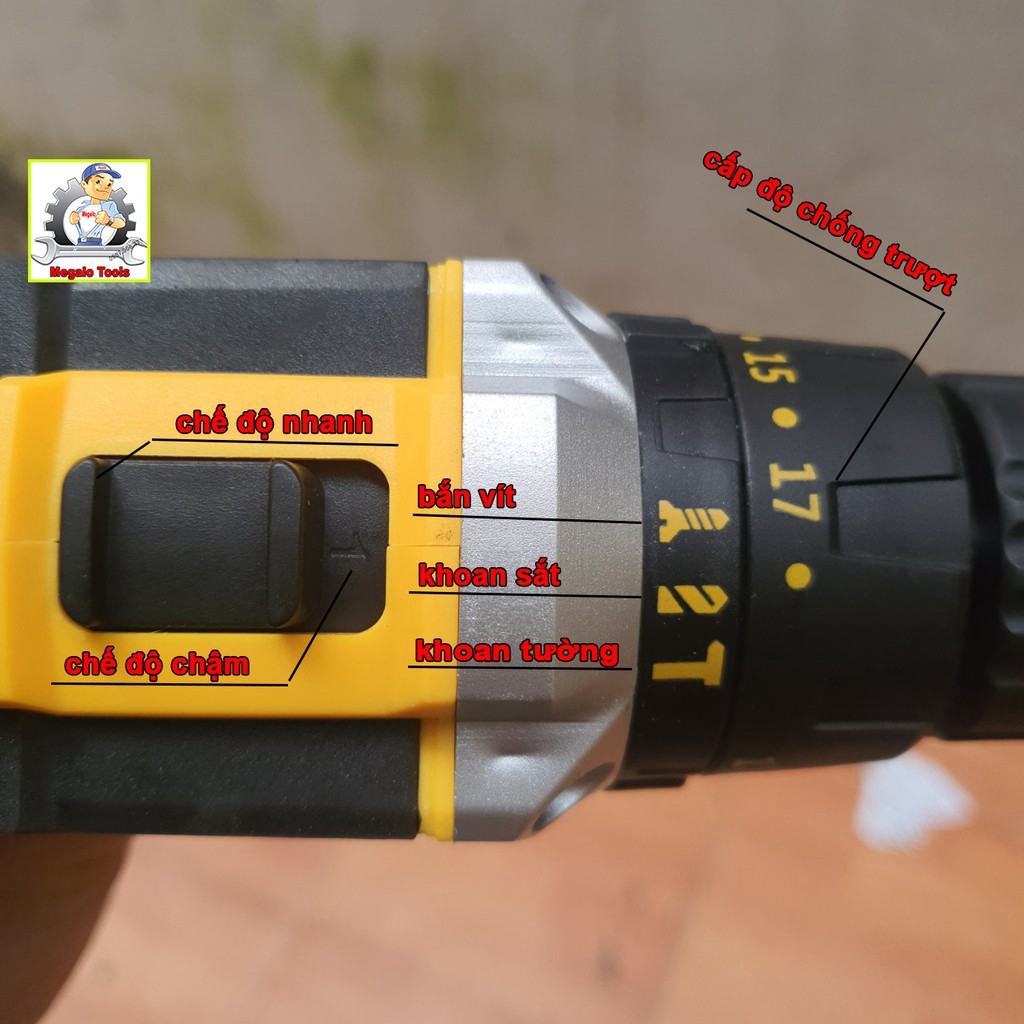 Máy khoan pin Dewalt 36V (LOẠI I), khoan tường khoan bê tông,khoan sắt 3 chức năng, model DCD771 .