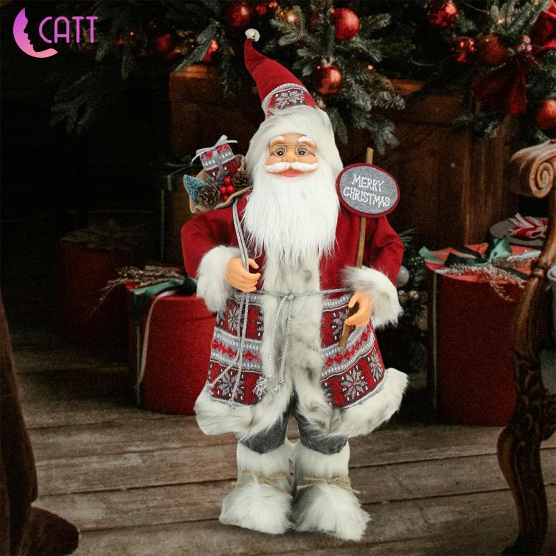 [Dadada1] Búp Bê Ông Già Noel Đứng Kèm Túi Quà Trang Trí Bàn Trong Nhà
