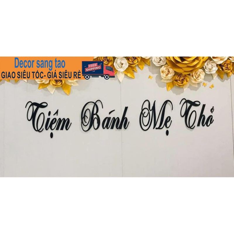 Chữ alu trang trí có nhận cắt theo yêu cầu