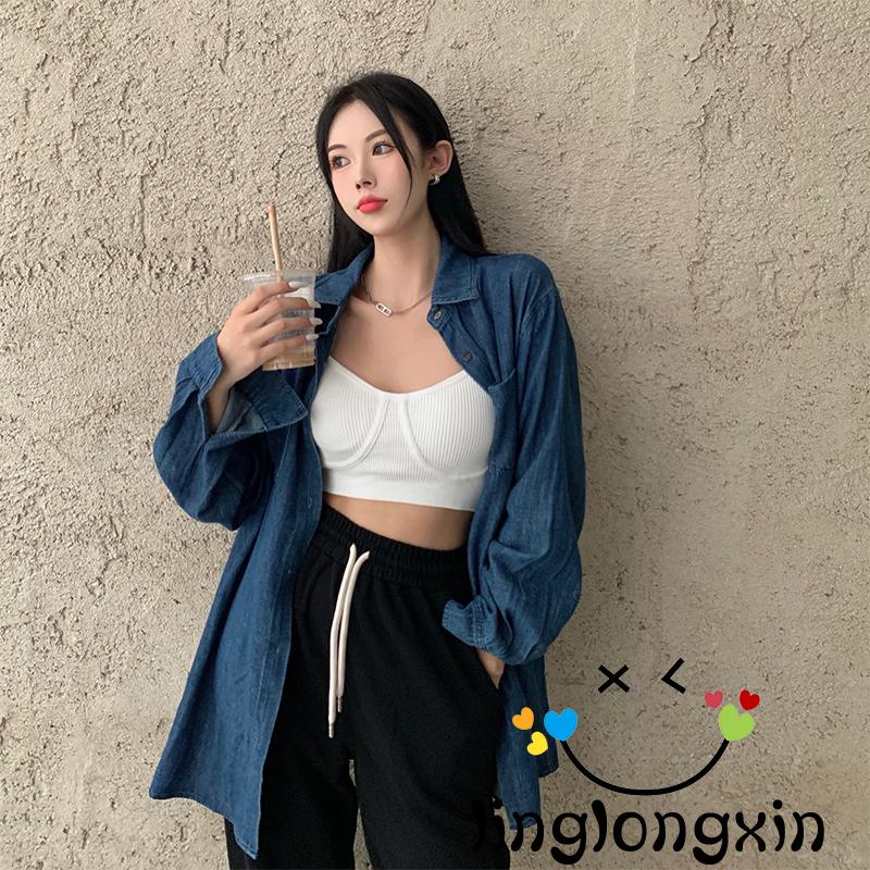 ✣Sy❤Áo Hai Dây Dệt Kim Mỏng Mềm Màu Trơn Thời Trang Mùa Hè Cho Nữ