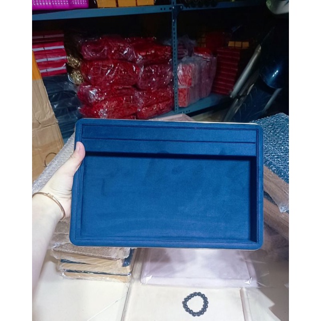 Khay Đựng Trang Sức Viền Bo Mạ Vàng Cao Cấp Hàng Loại 1 Chính Hãng
