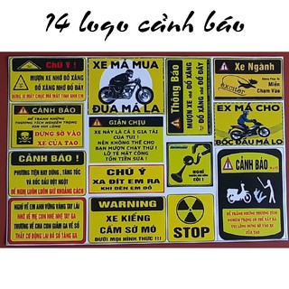 TEM CẢNH BÁO - LOGO CẢNH BÁO 14 TEM NHƯ HÌNH