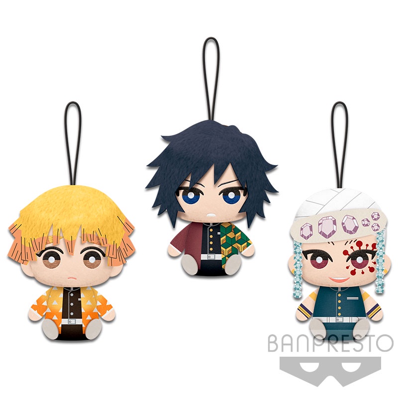 Gấu bông mini strap Kimetsu no Yaiba PLUSH vol.1 2 3 chính hãng Nhật Bản