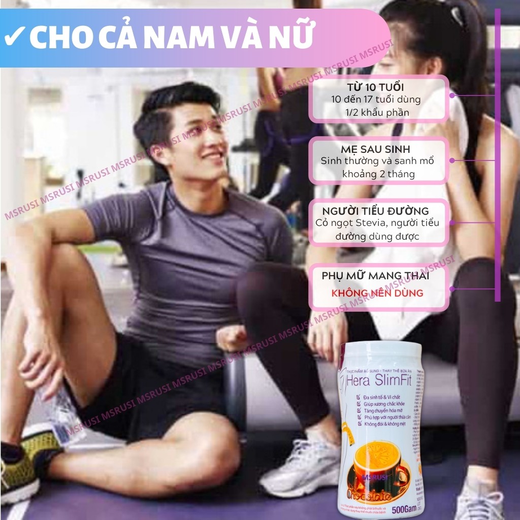 Giảm cân Hera SlimFit - Hera Milk - Thực Đơn Giảm Cân Cách Giảm cân An Toàn Tại Nhà Hộp 500g [14-16 bữa ăn]